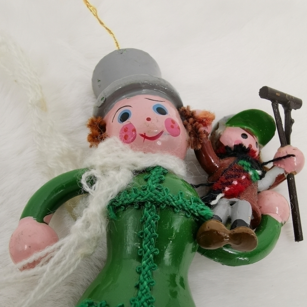 Set of 2 Vintage Russ Berrie Christmas Toy Horse and Doll Holidays Ornaments - Picture 3 of 6